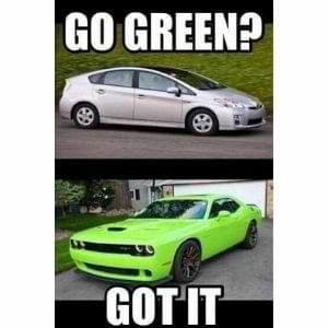 Go green car meme