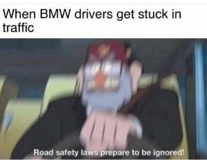 BMW Driver Controlling Meme