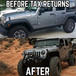 Before and after Jeep Meme