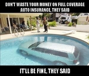 Car in pool
