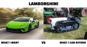Lambo vs I can afford Meme