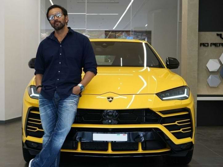 Rohit Shetty with his Yellow Lamborghini Urus